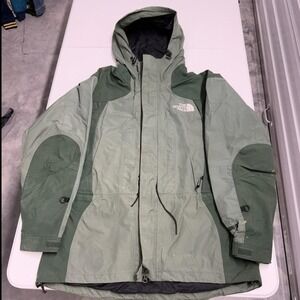 The North Face Gore Tex Ski Jacket Hooded Green Waterproof Mens Large